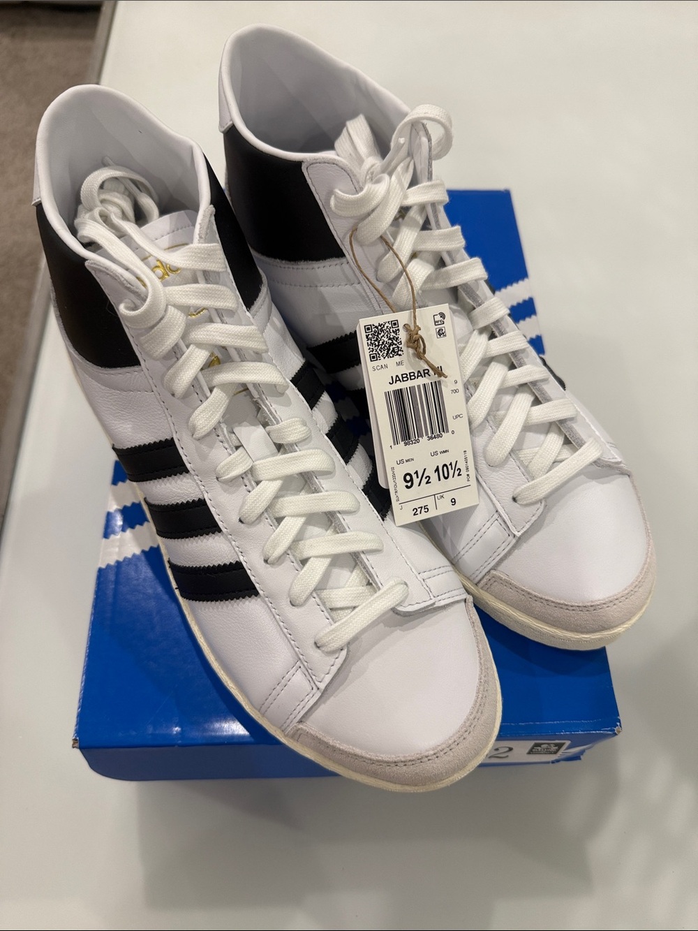 adidas Mid-Top Sneakers in White and Black